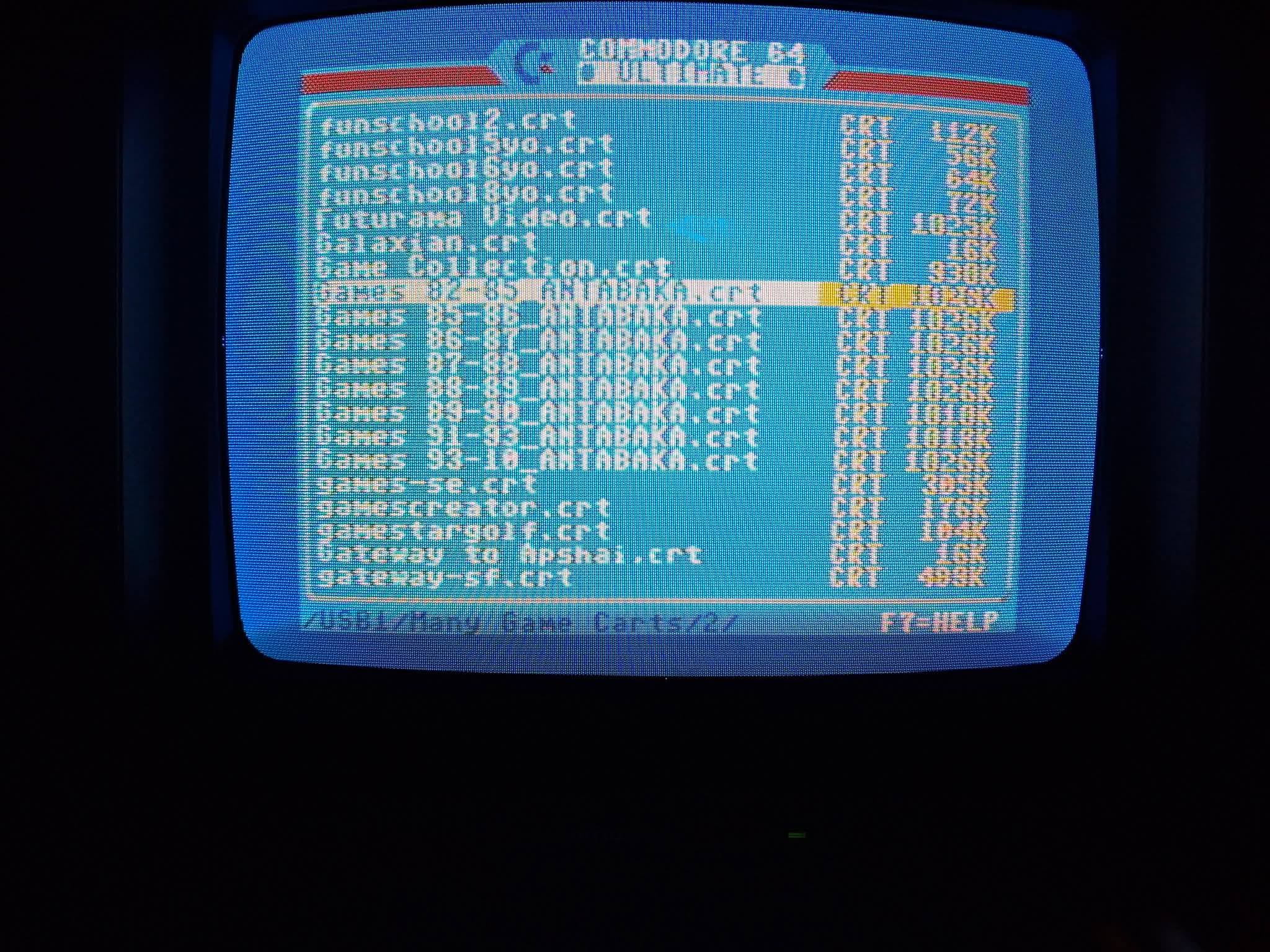 Playing commodore 64 games anthology