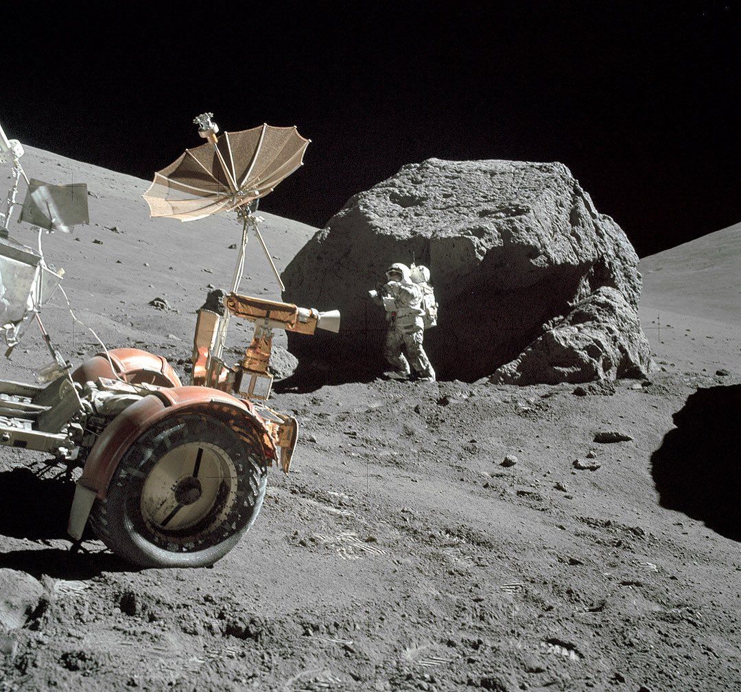 Apollo 17's Harrison Schmitt at Split Rock