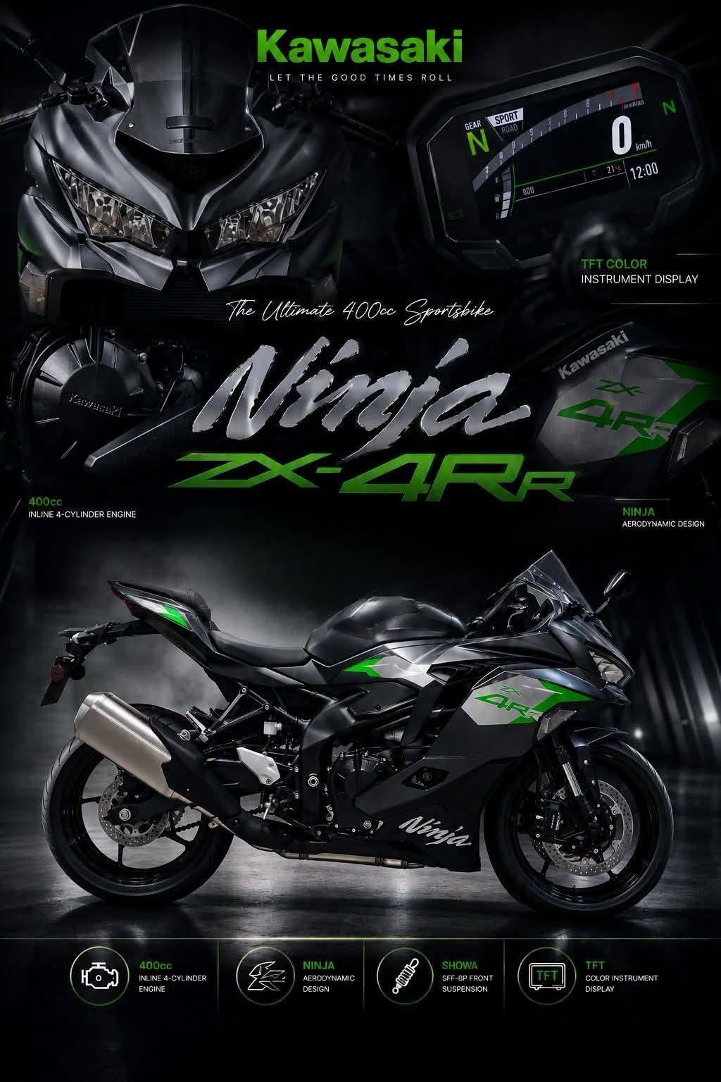Deku - 2027 KAWASAKI NINJA ZX4RR 💚 #kawasaki #kawasakininja