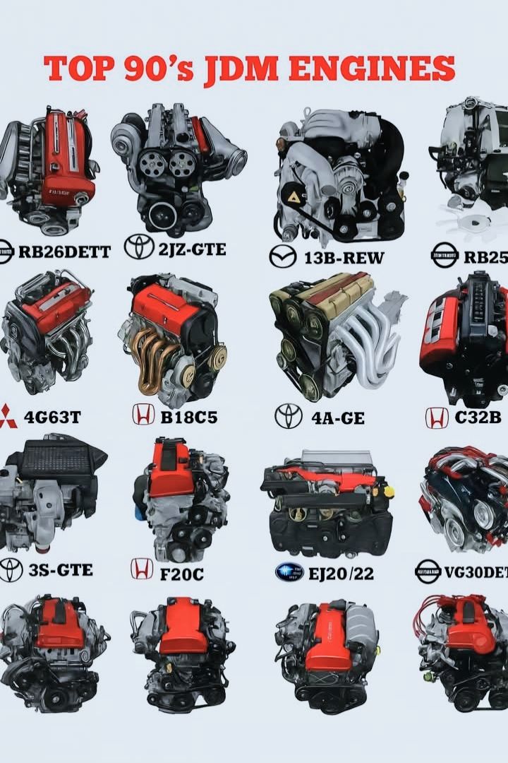 JDM - Types of Jdm Engines top 90's⚡ | Facebook