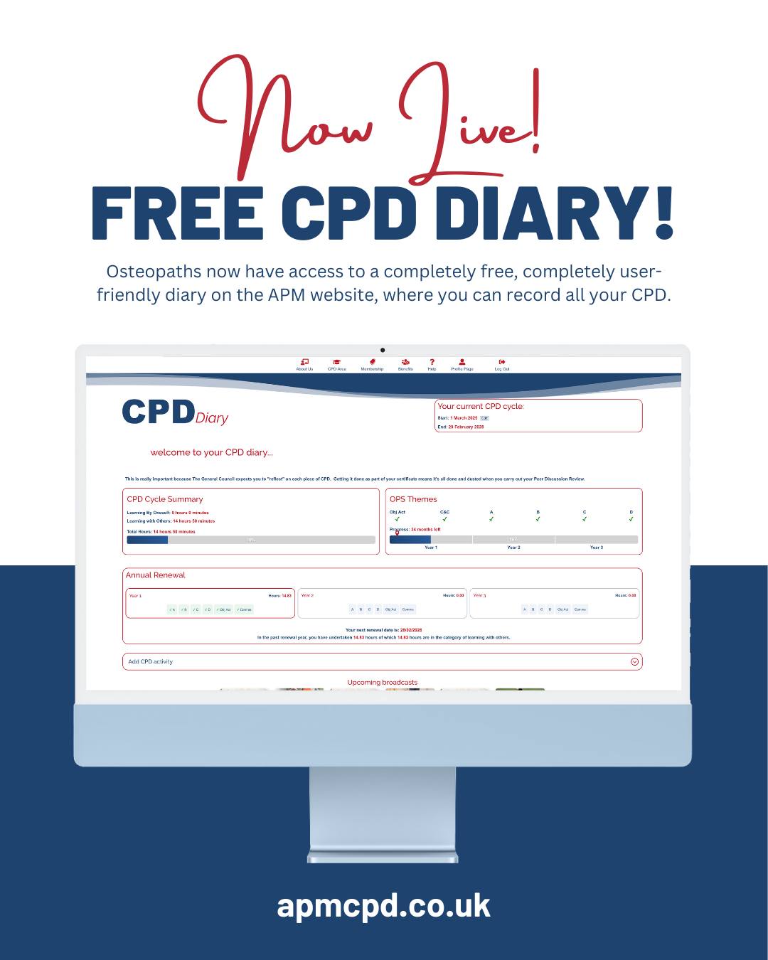 🚨 Our CPD Diary is LIVE! 🚨... - Academy of Physical Medicine | Facebook