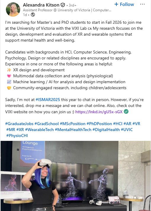 Scholarship - Alexandra Kitson is searching for Master's and PhD ...