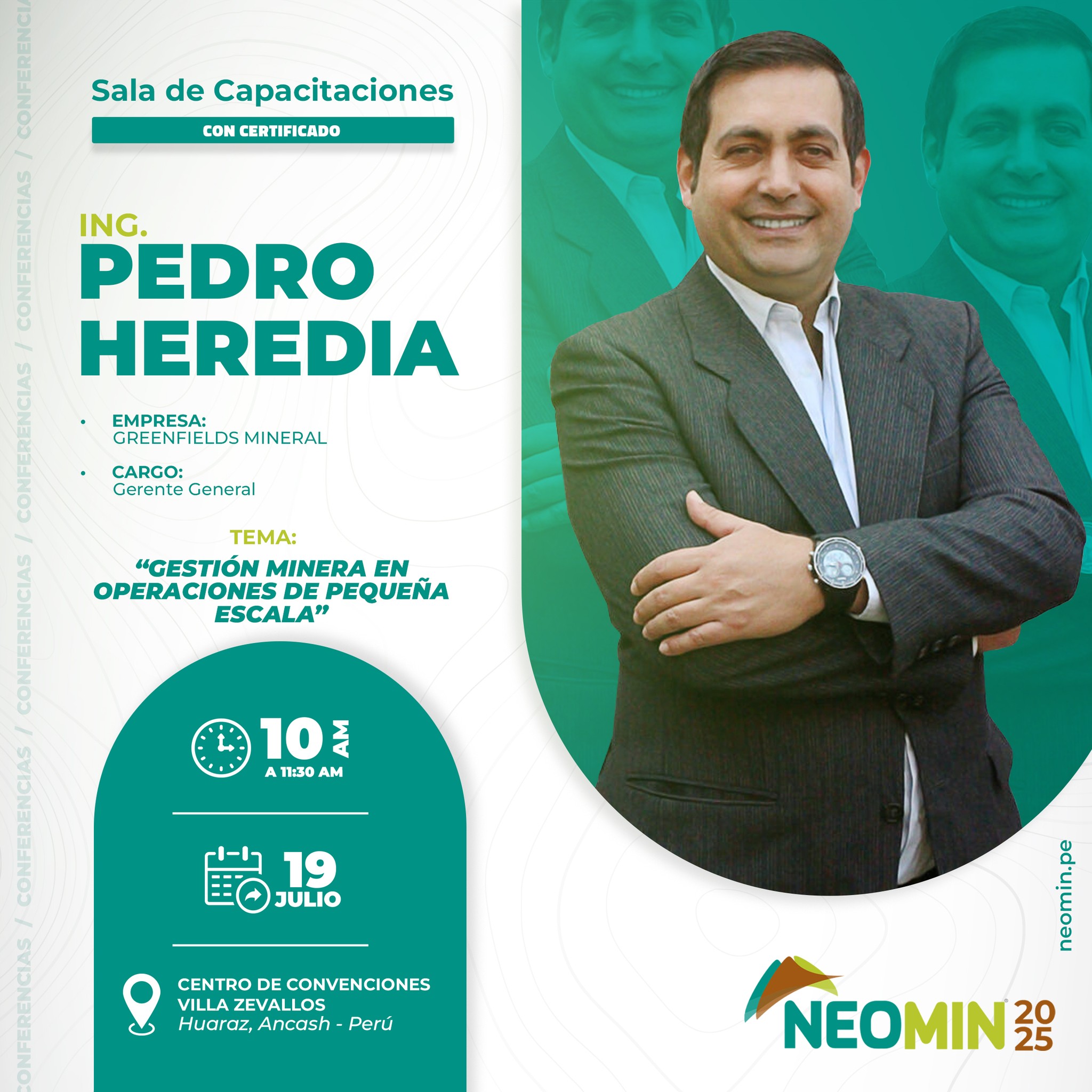 Neomin - 🎤 ¡Emocionados de tener como Conferencista al 𝗜𝗻𝗴. 𝗣𝗲𝗱𝗿𝗼 ...