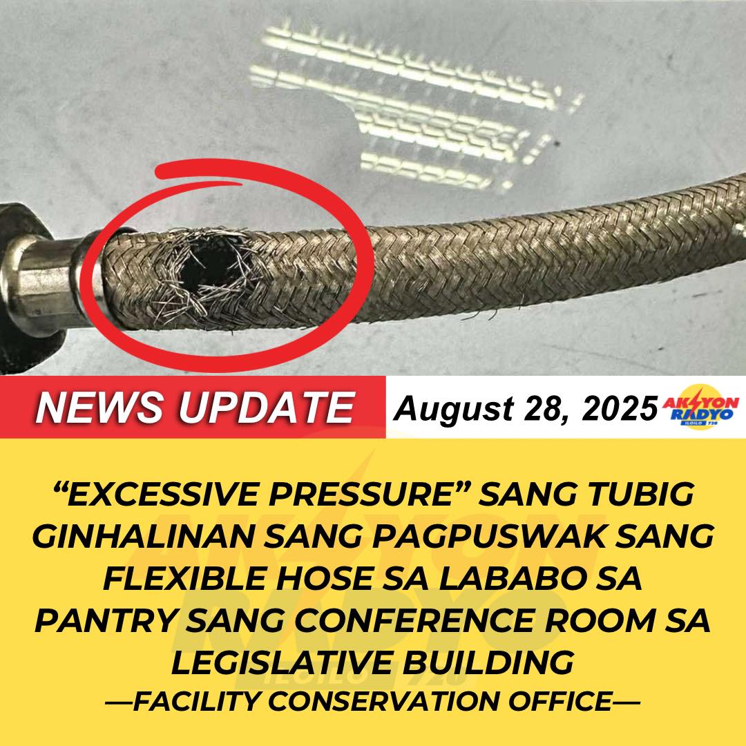 Aksyon - “EXCESSIVE PRESSURE” SANG TUBIG GINHALINAN SANG PAGPUSWAK SANG ...