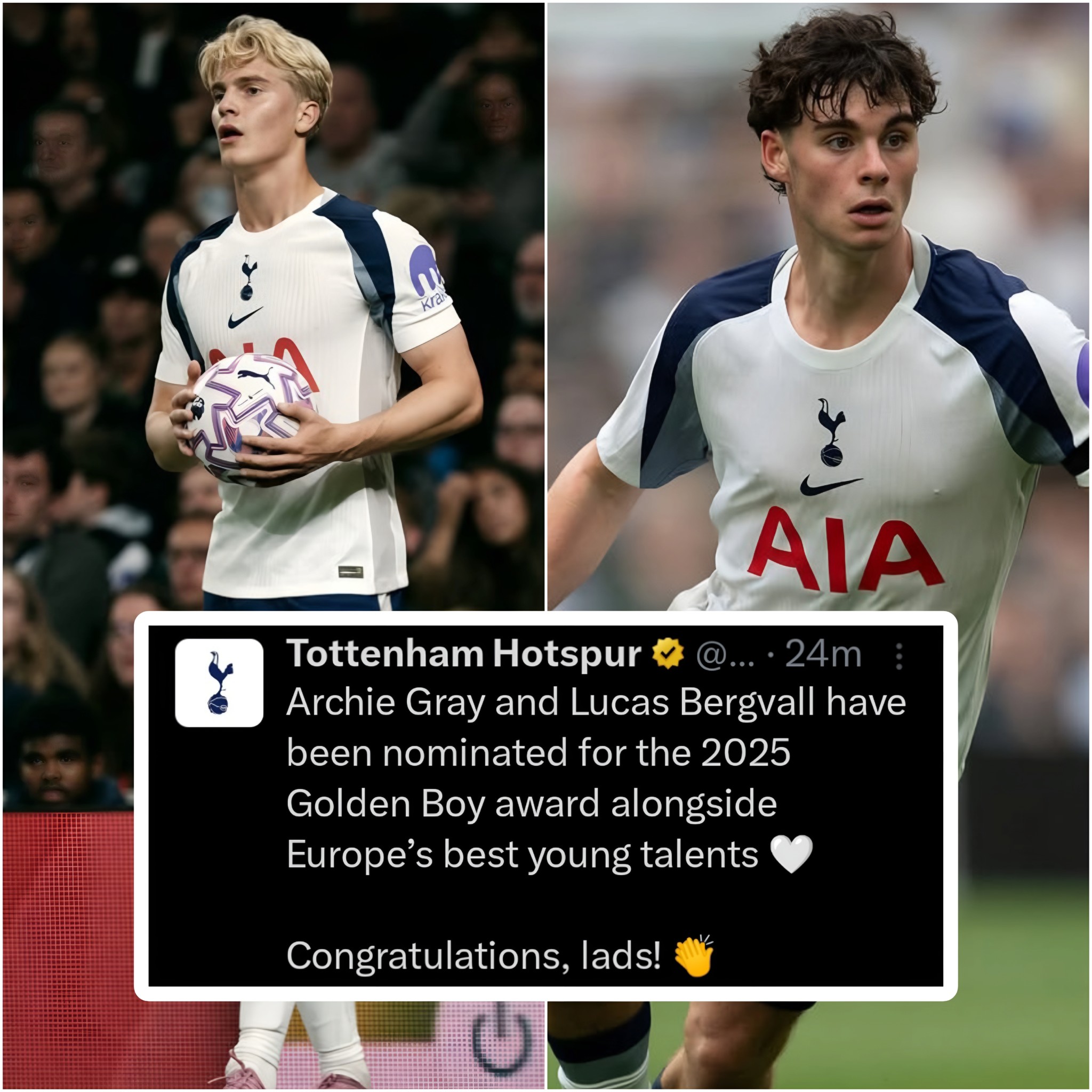 Tottenham Only | Fans💯 | 🔥 Two Spurs Stars, Lucas bergvall and Archie ...