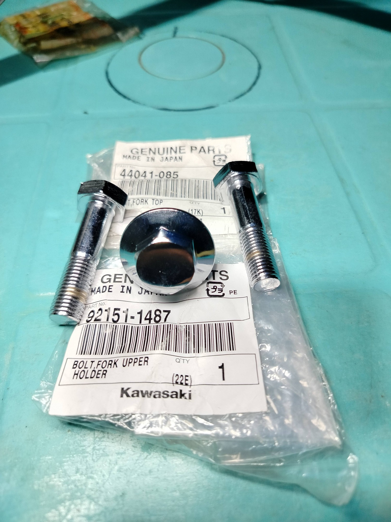 Genuine Kawasaki fork bolts and upper holder for sale | Antipolo