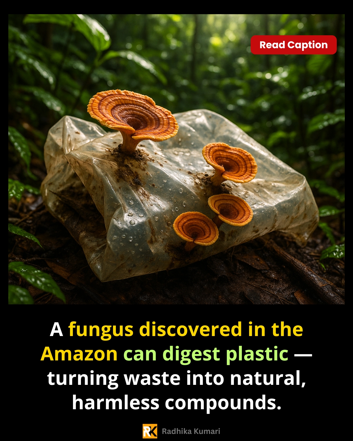 radhika - 🍄🌎 THE FUNGUS THAT EATS PLASTIC A team of Yale students made ...