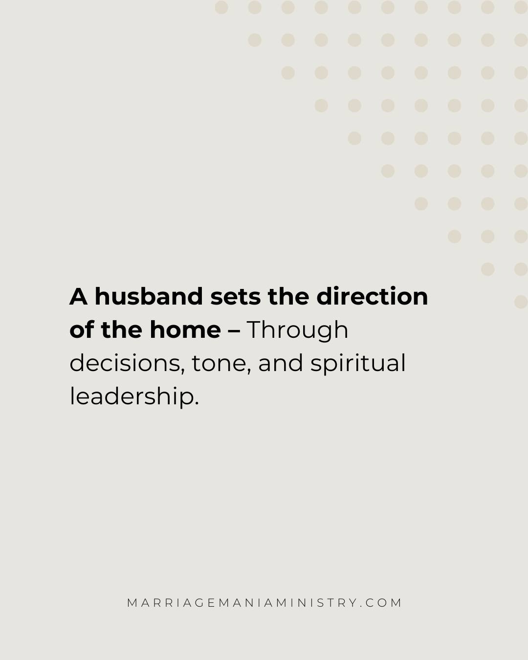 God calls husbands to lead in... - Marriage Mania Ministry | Facebook