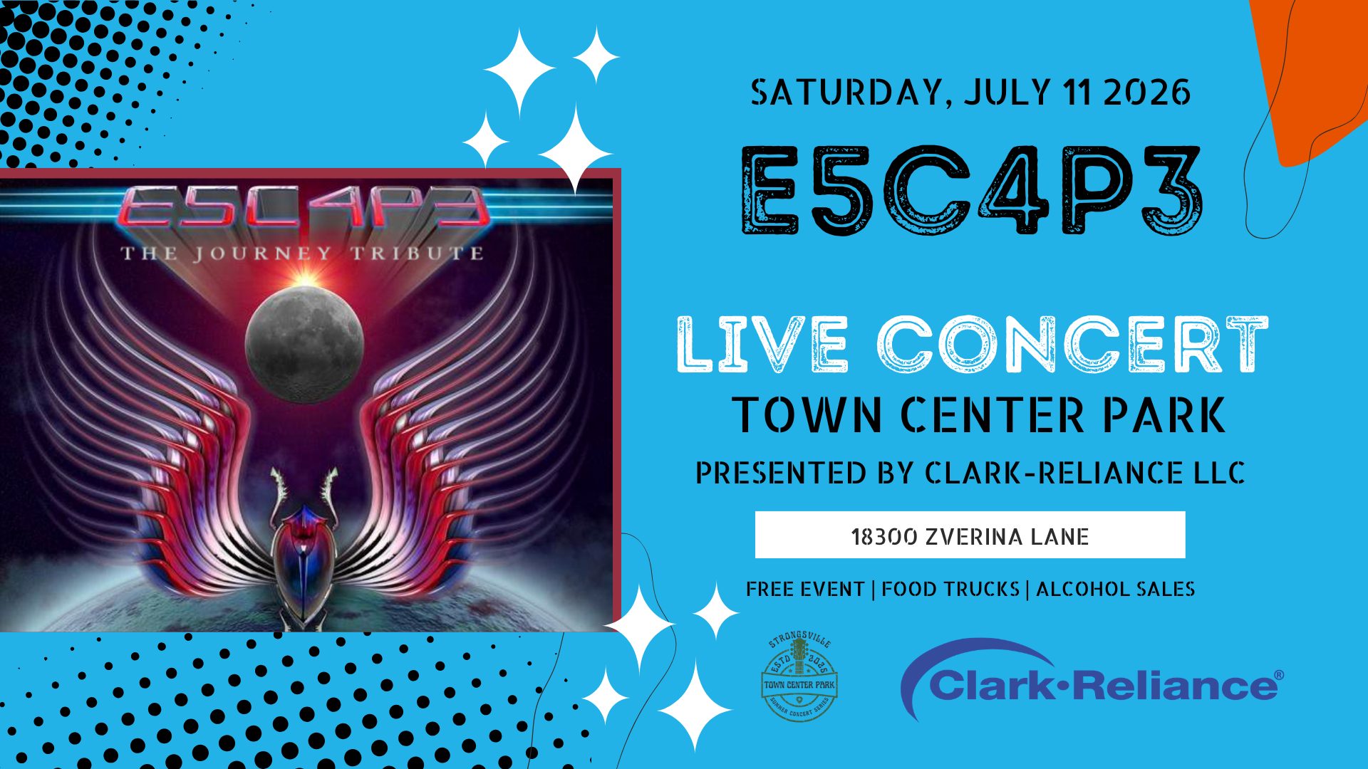 Journey tribute band E5C4P3 live at Town Center Park