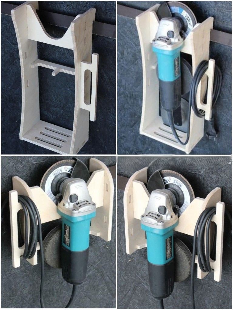 Amazing - Wall-Mounted Plywood Angle Grinder Storage Rack😍😍😍 | Facebook