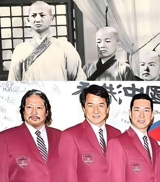 若い頃と年老いた頃のサモ・ハン・キンポー、ジャッキー・チェン、ユン
