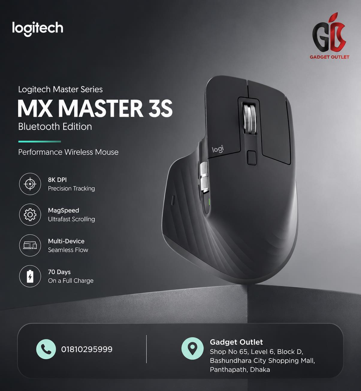 Gadget - ▪️Logitech MX Master 3S Bluetooth Edition – Performance 