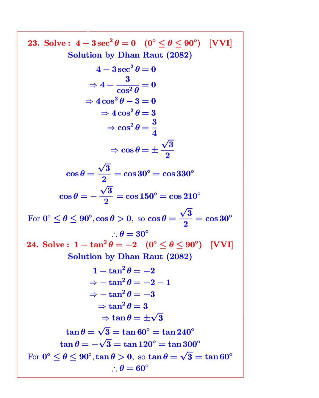 Dhan Raut - Trigonometry Equation Collection – Part 4 |... | Facebook