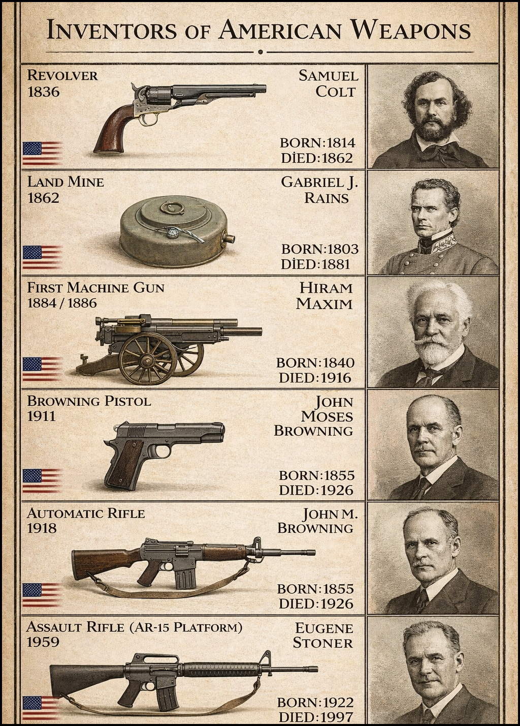 Military - Inventors of American Weapons | From Revolver to AR-15 # ...