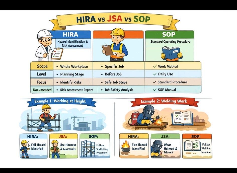 HIRA-JSA-SOP⁉️👍 HIRA identifies risks... - HSE Engineers Hub | Facebook