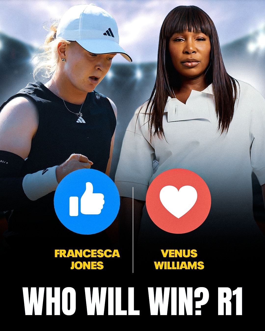 Bagging a win against an all-time great ✨ Francesca Jones moves