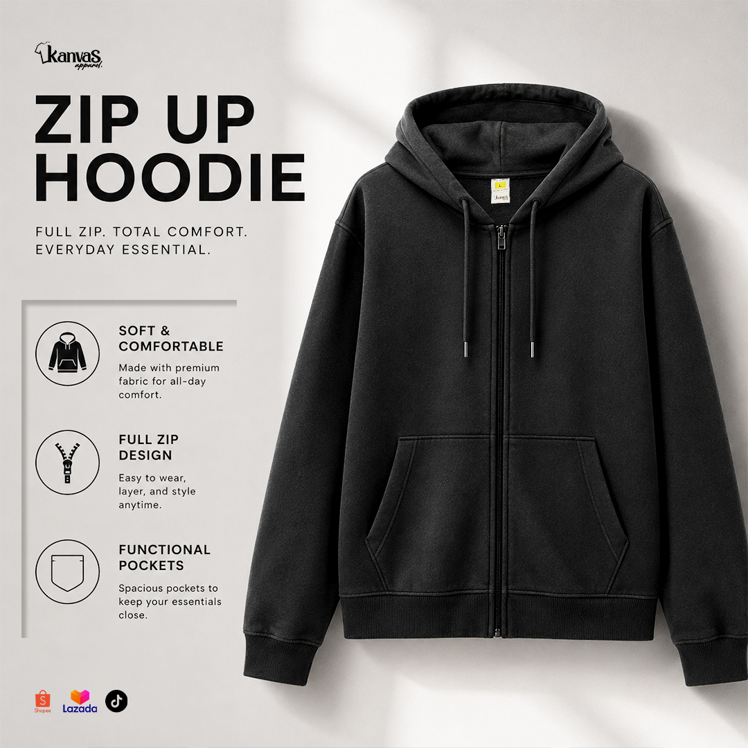 Logo anywhere Full Zip Jacket (black) Logo Anywhere Full Zip