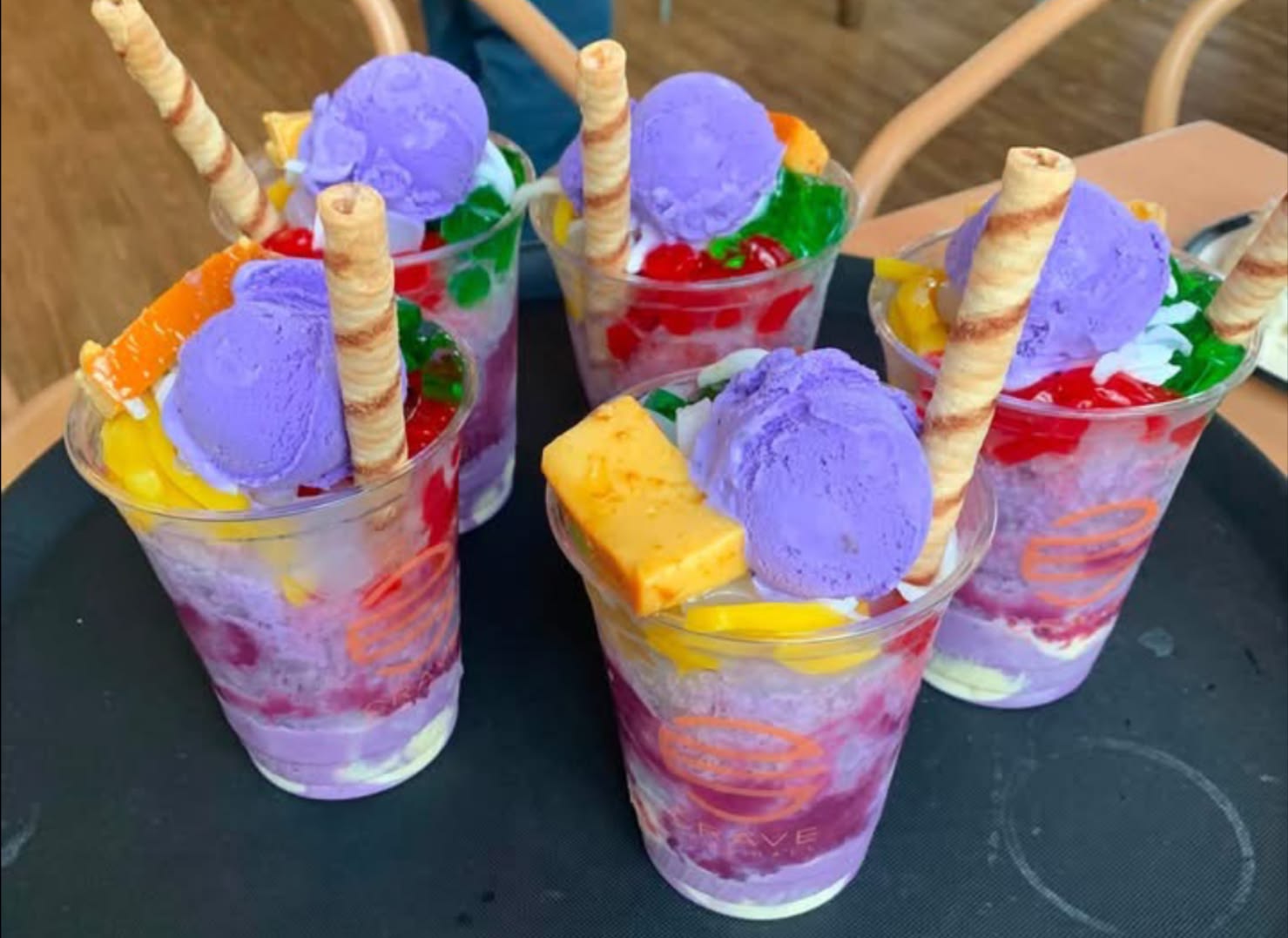 Halo Halo desserts at Crave Food Hall in Gulfport, Ocean Springs, MS