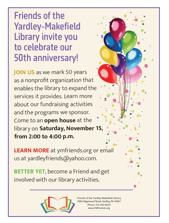Friends of Yardley-Makefield Library | Yardley PA