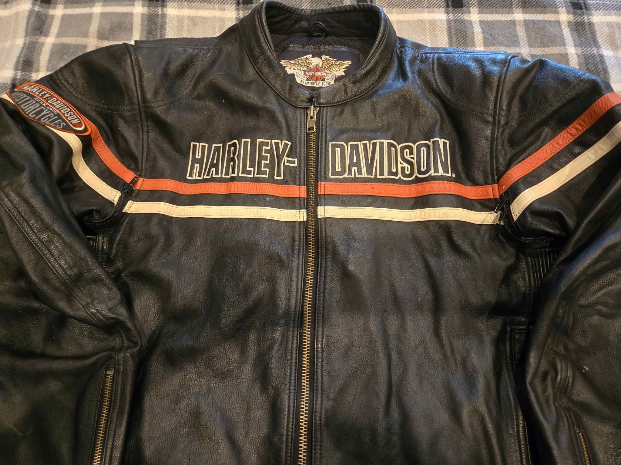 Harley Davidson Leather Jacket 3XL | Used - Good | $150.00 | Sand  display picture 1