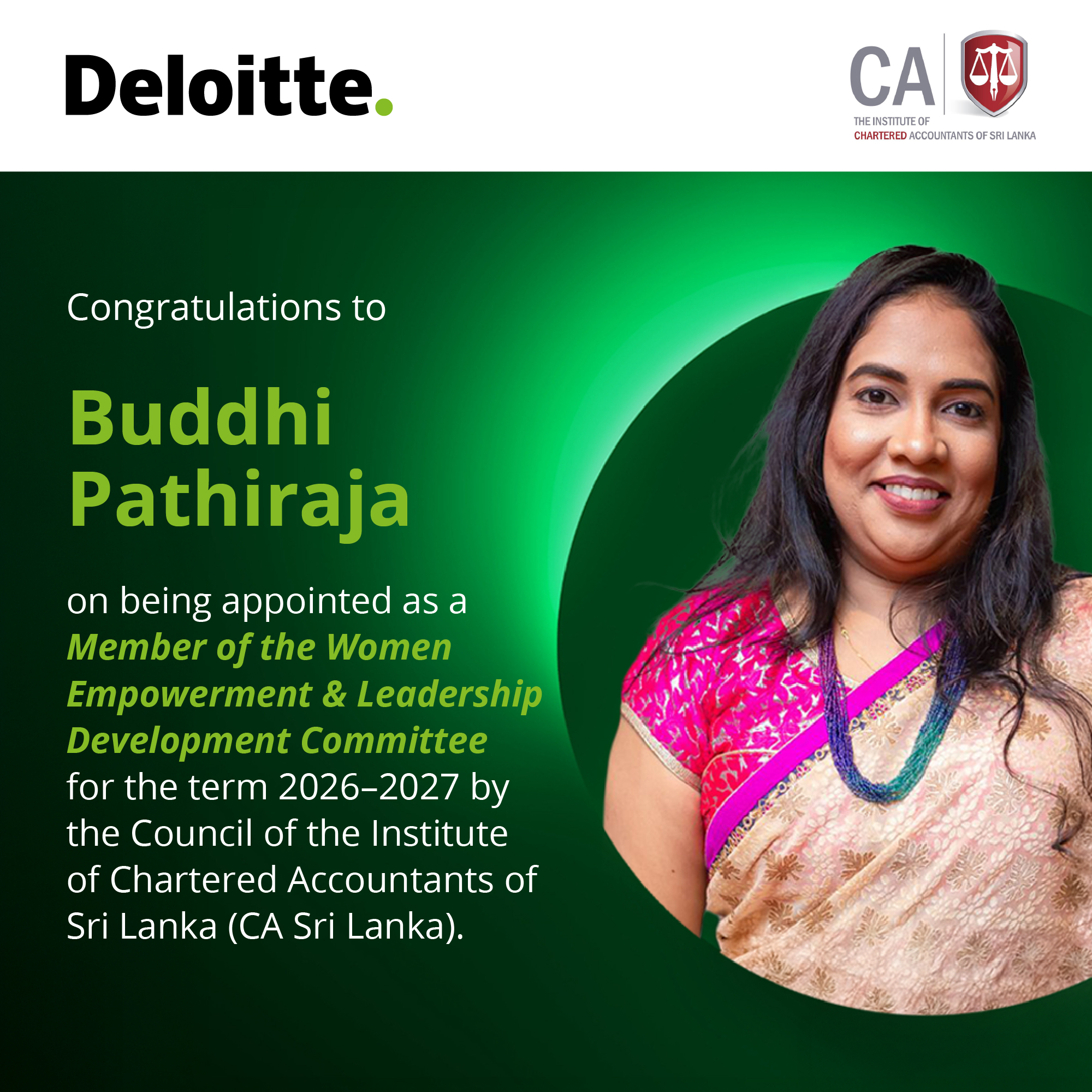 Congratulations to Buddhi Pathiraja,... - Deloitte Sri Lanka | Facebook