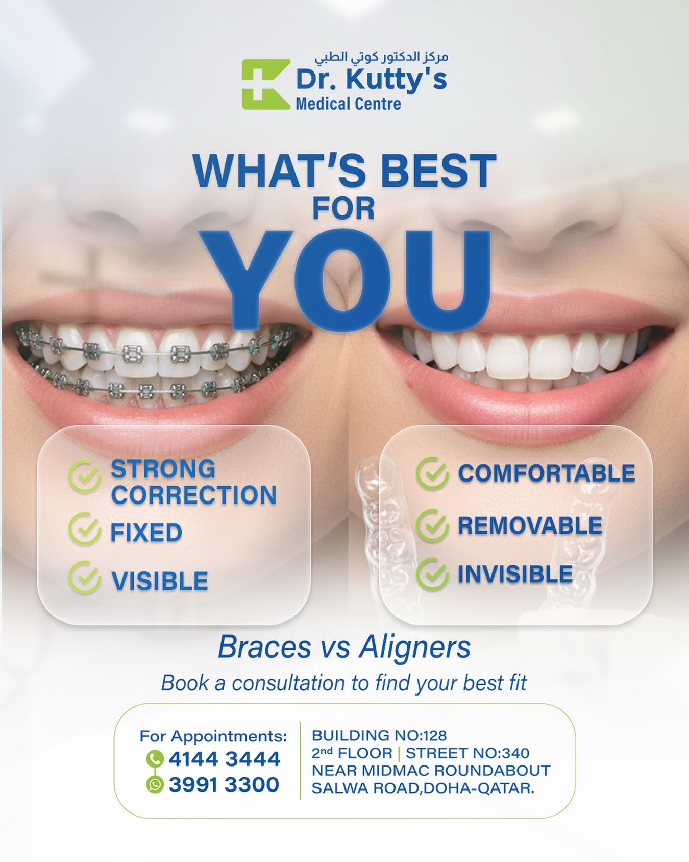 Dr. - Braces or Aligners — which is the right choice for your smile? 😁 ...