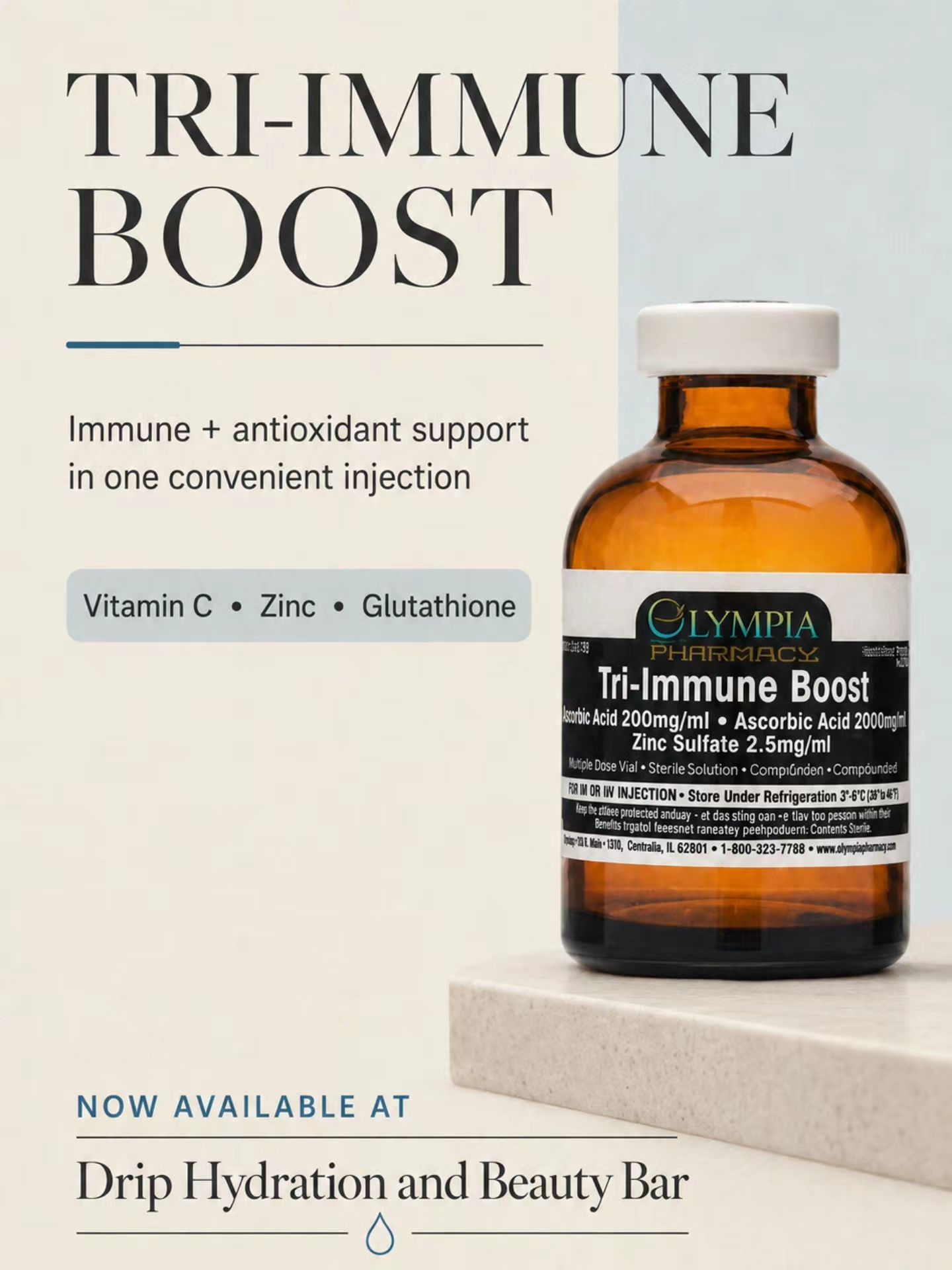 glutathione zinc and vitamin c injection Tri-Immune Boost for healthcare professionals public workers LC–MS/MS analysis of a Soothing Gel Lotion bundle:Buy 1