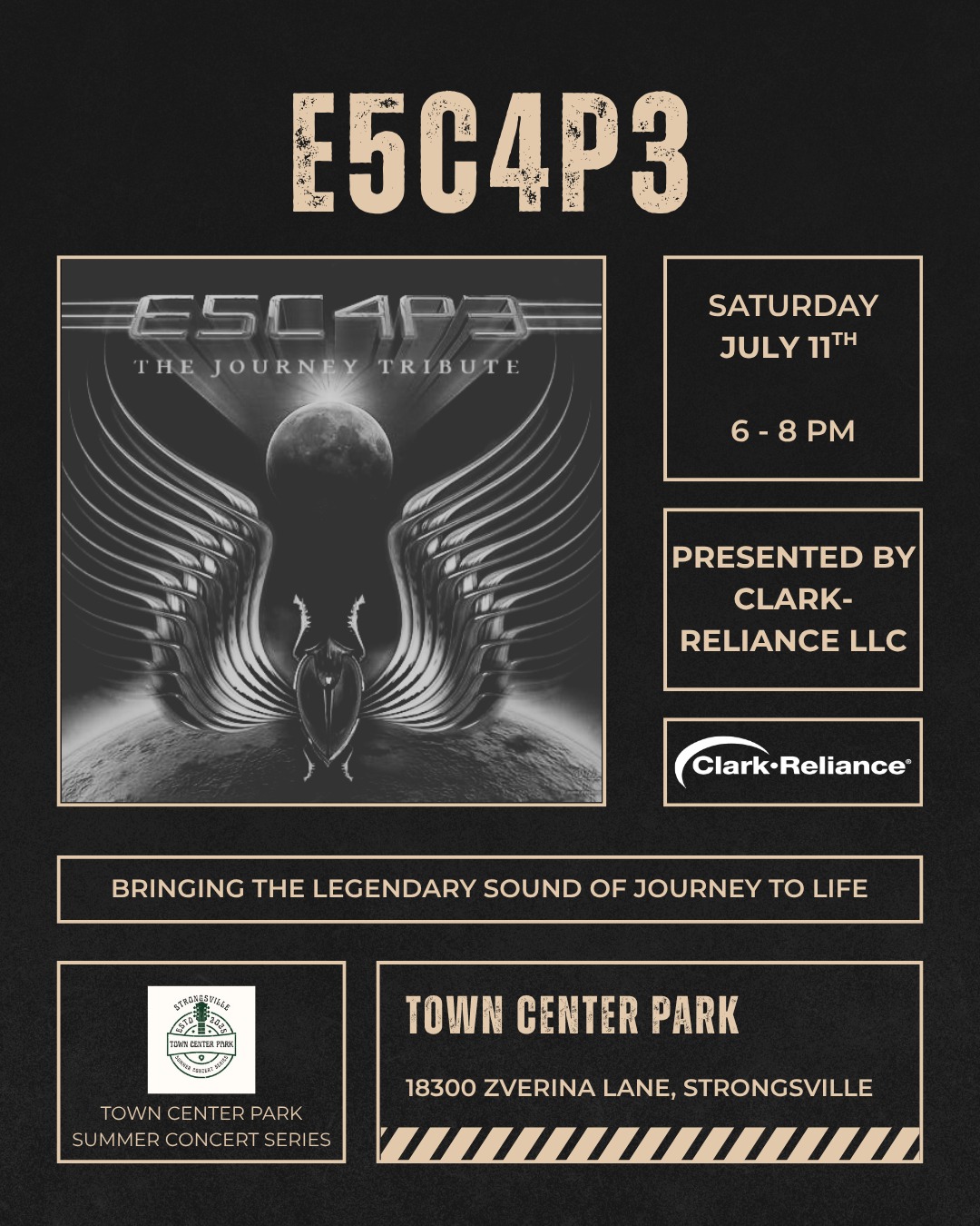 Journey tribute band E5C4P3 live at Town Center Park