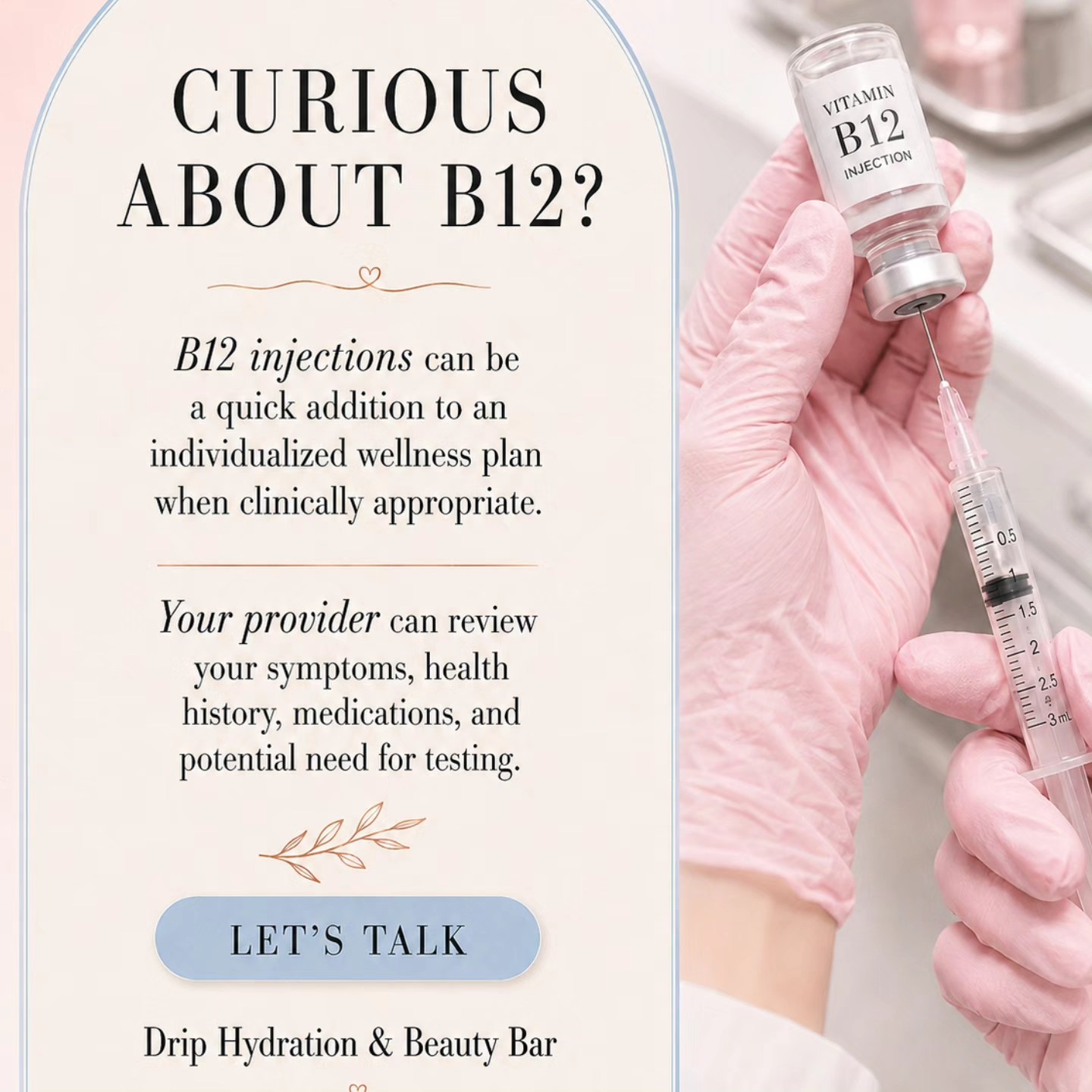 vitamin b12 injections reviews for energy and wellness at Drip Hydration & Beauty Bar Beautifly - H5 Laurie B12 for Energy Options:60 ml Syringe, Catheter Tip (Box of 40)