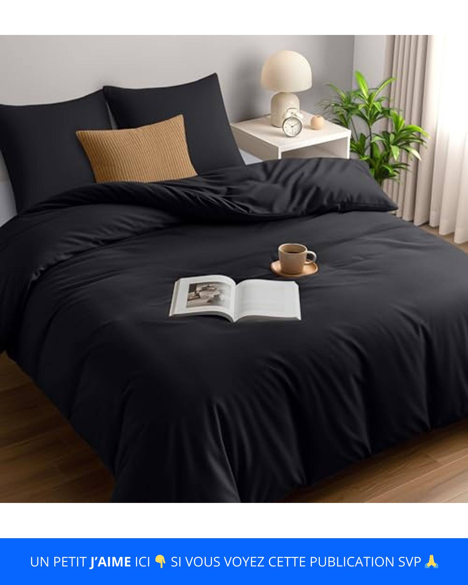 LivinEase Housse De Couette 240x220 Cm Avec 2 Taies D'Oreiller 65x65 Cm - Parure De Lit Microfibre Douce Rosa