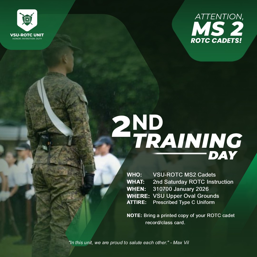 ANNOUNCEMENT... - VSU - Reserve Officers' Training Corps Unit | Facebook