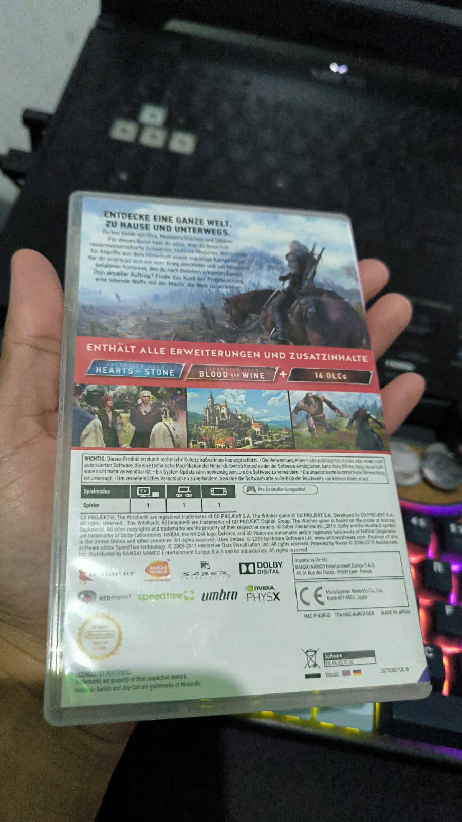 Nintendo switch game for sale