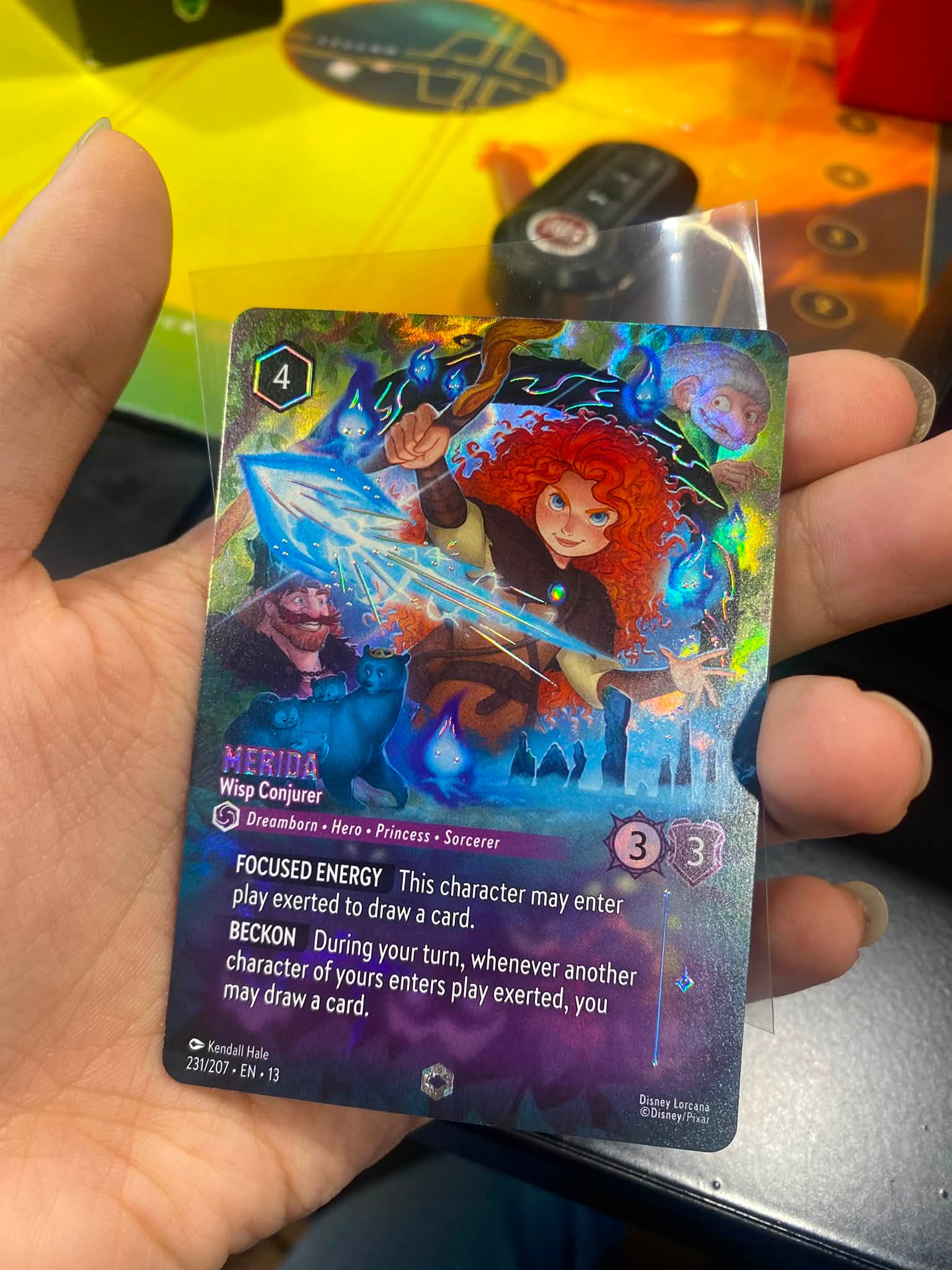 Is my Disney Lorcana Merida card damaged?
