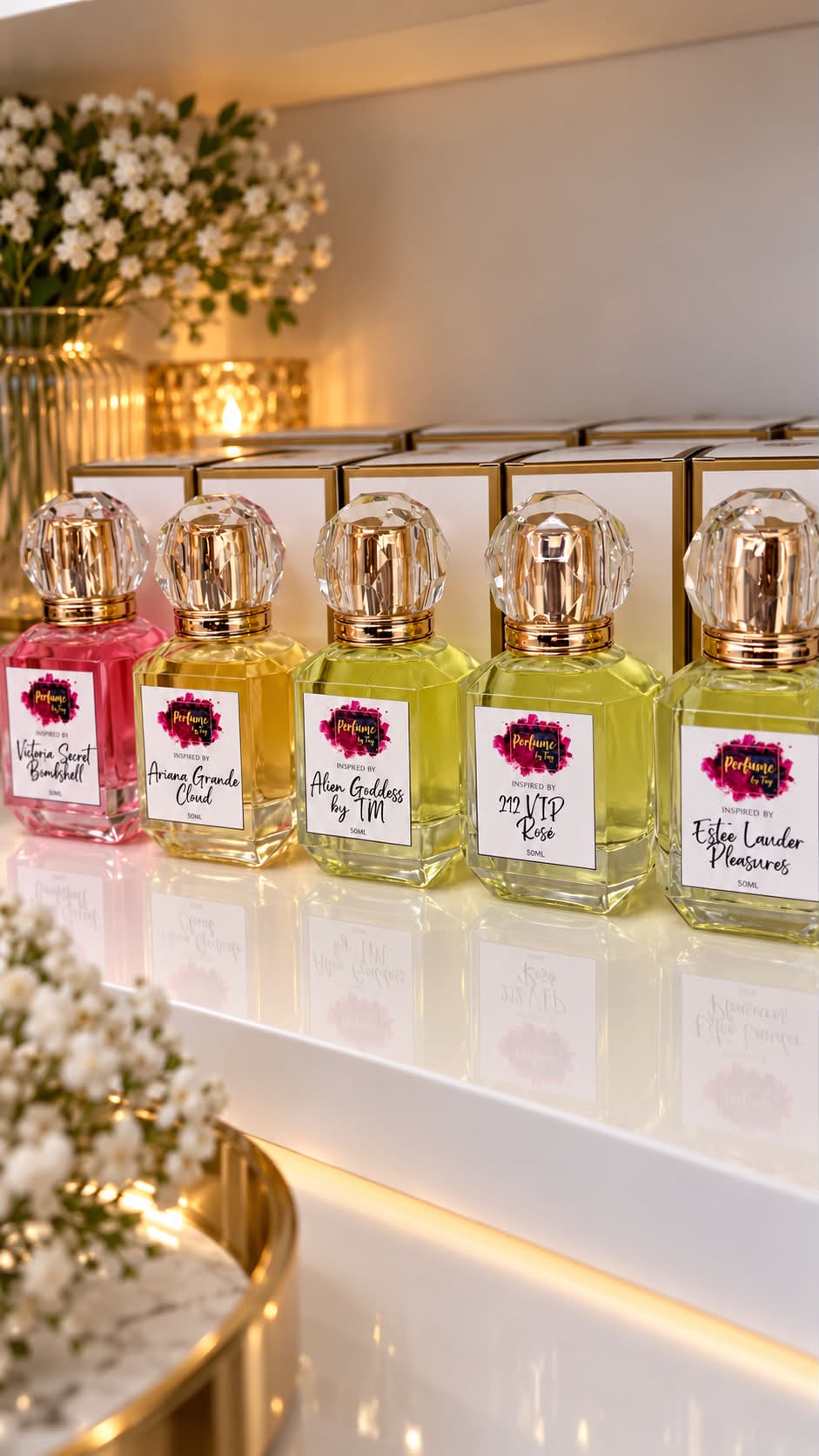Inspired perfumes by Perfume by Tay in 50ml bottles