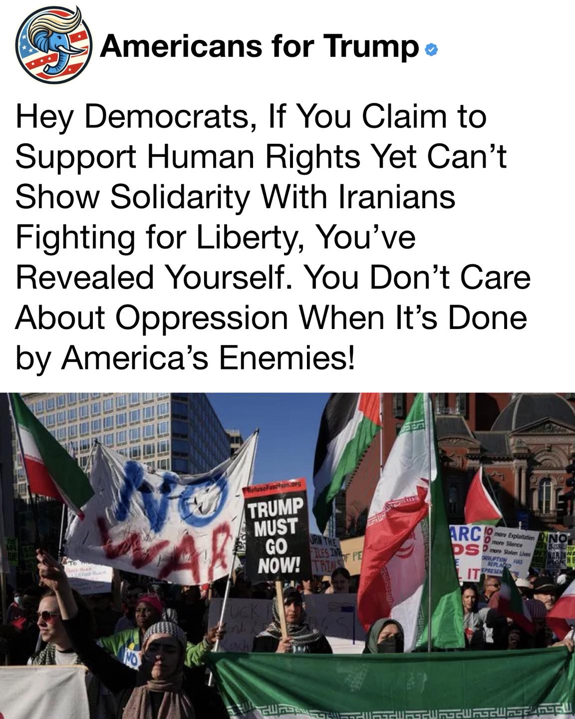 Americans - The deafening silence from Democrats about Iran’s freedom ...