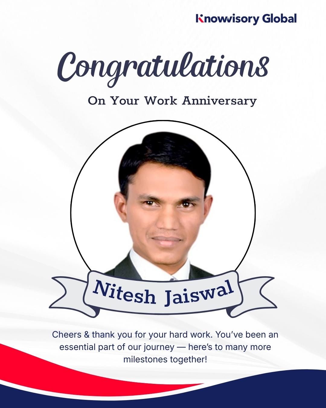 Happy Work Anniversary! 🎉 Your... - Knowvisory Global | Facebook