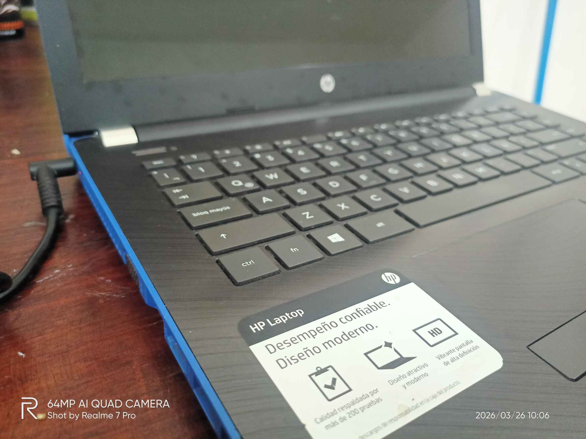 Laptop HP Intel Celeron N3060 Modelo: RTL8723DE 