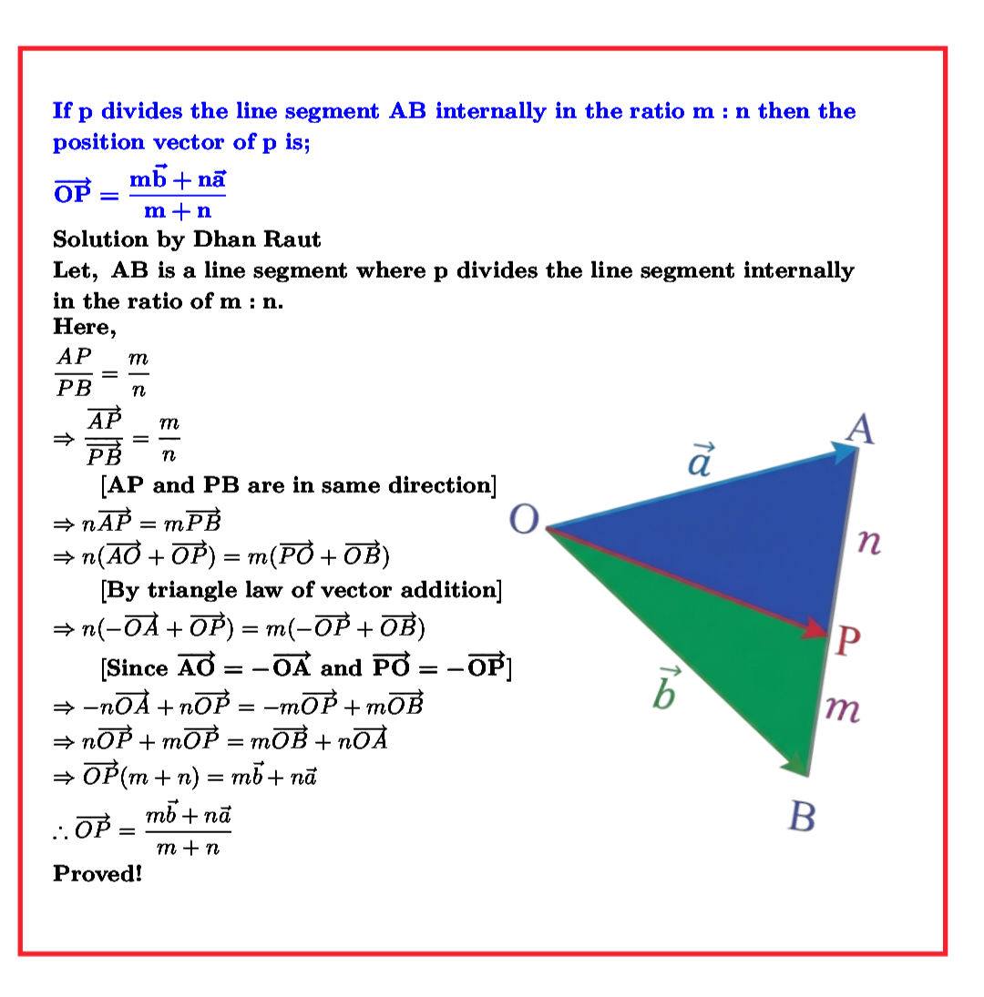 M子 For SEE 2082: Vector theorem proofs very important. It's an old