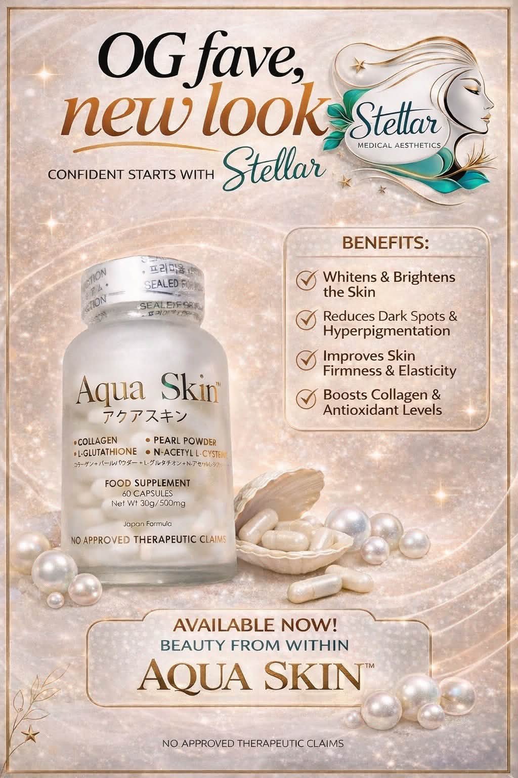 aqua skin glutathione benefits Stèllar Copper Peptide for Skin Immunomodulatory Effects of Glutathione, Product Type:250 Capsules