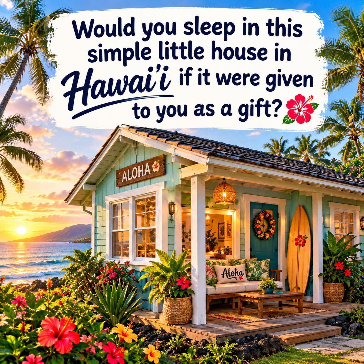 🏡🌺 Home is where Aloha begins. If someone handed you the keys to