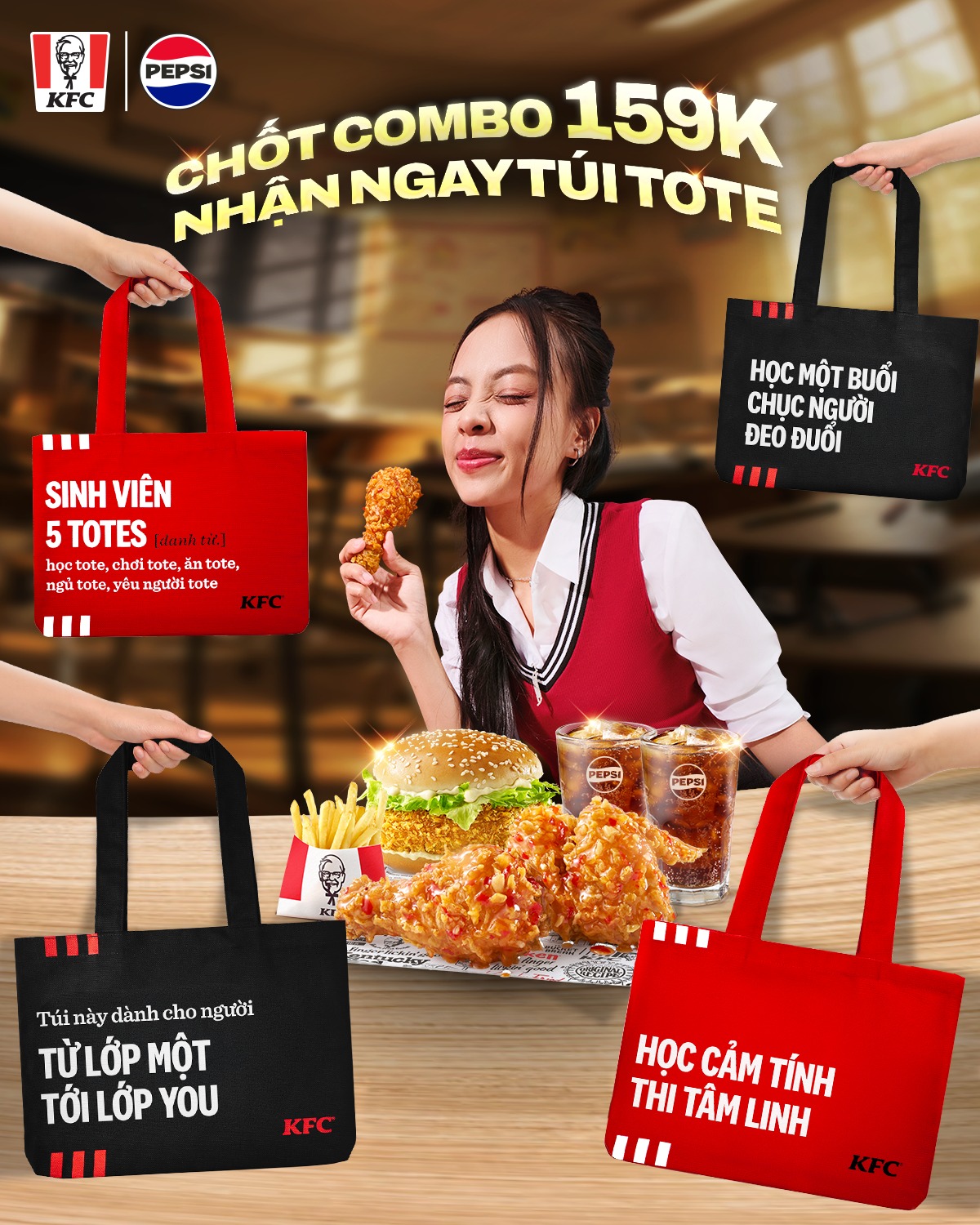 KFC - 👀 Chốt ngay combo Gà Xốt Mắm Tỏi – Điểm Tốt #159K để... | Facebook