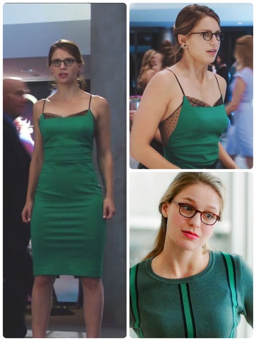 supergirl green dress Melissa Benoist as in Superman&Lois style kara danvers dress