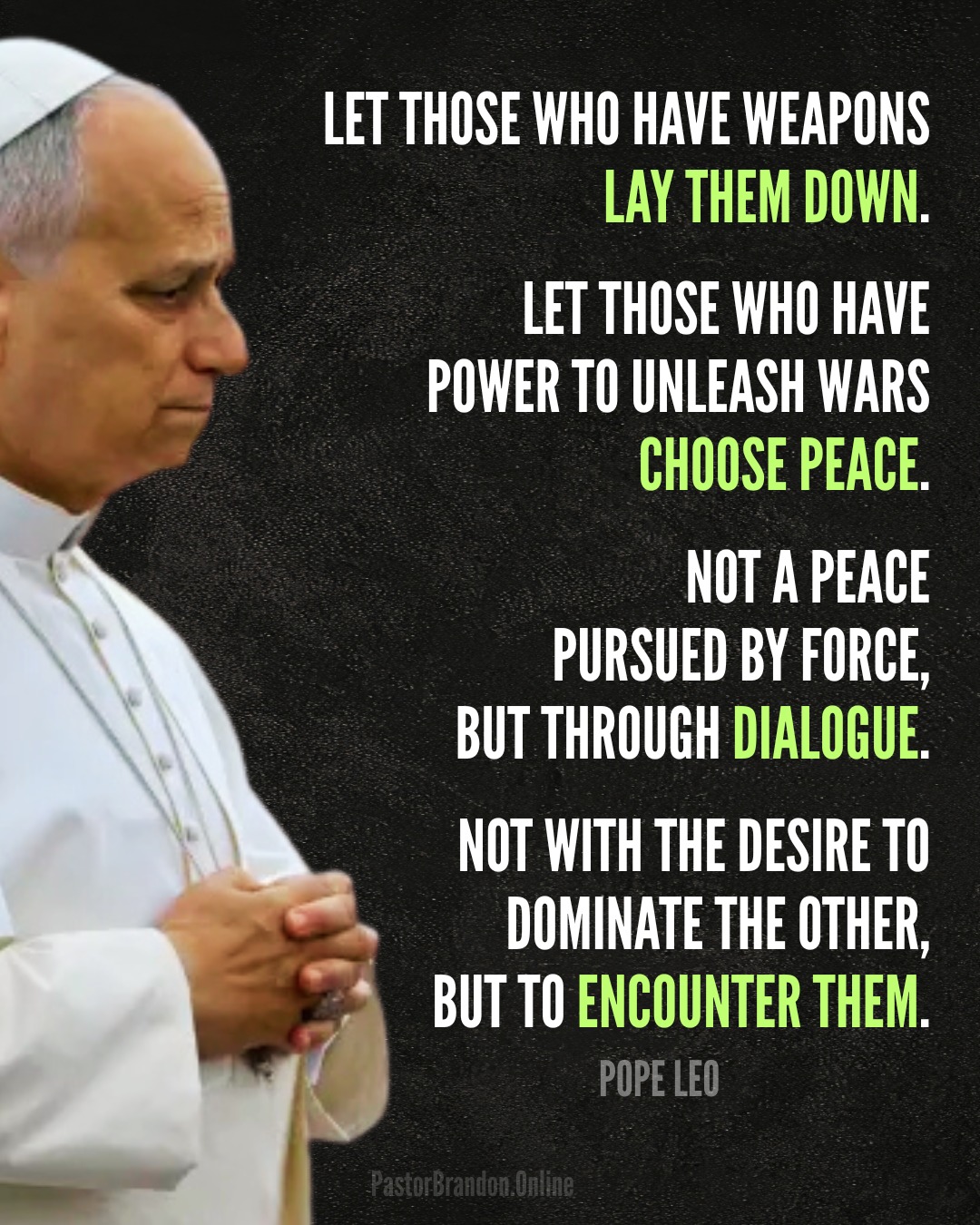 Pope Leo promotes peace through dialogue