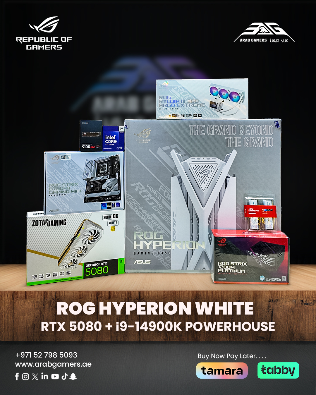 Arab - ROG Hyperion White — 5080 + i9-14900K Powerhouse. Feature ...