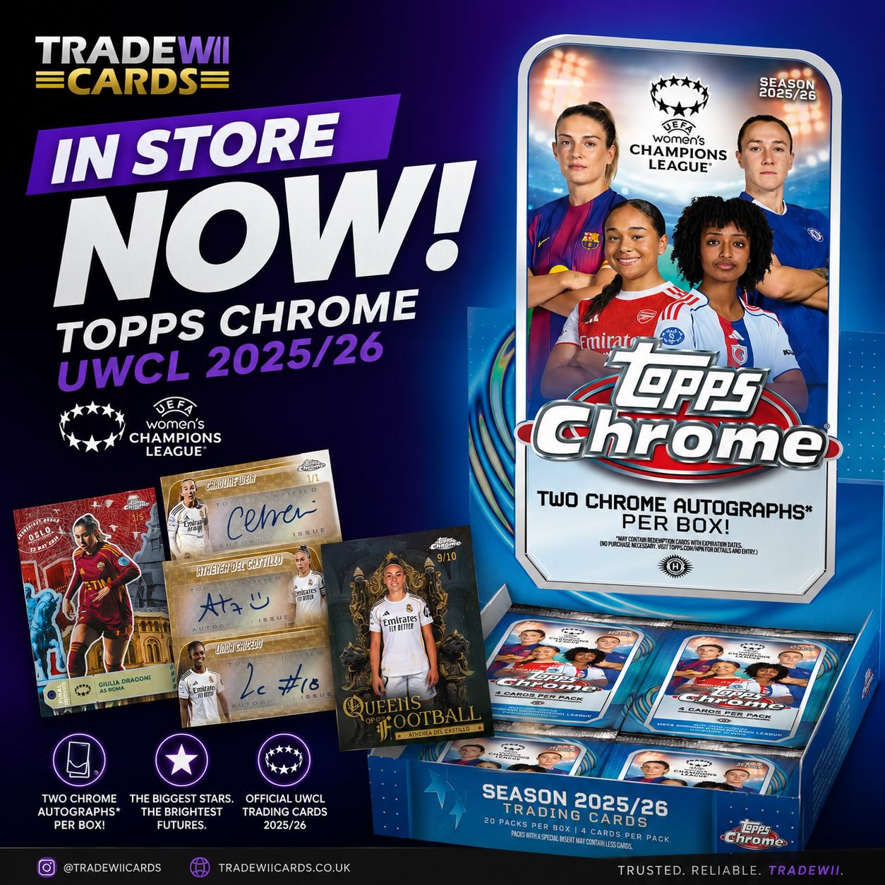 ? NOW IN STORE ? ⚽️ Topps Chrome UEFA Women