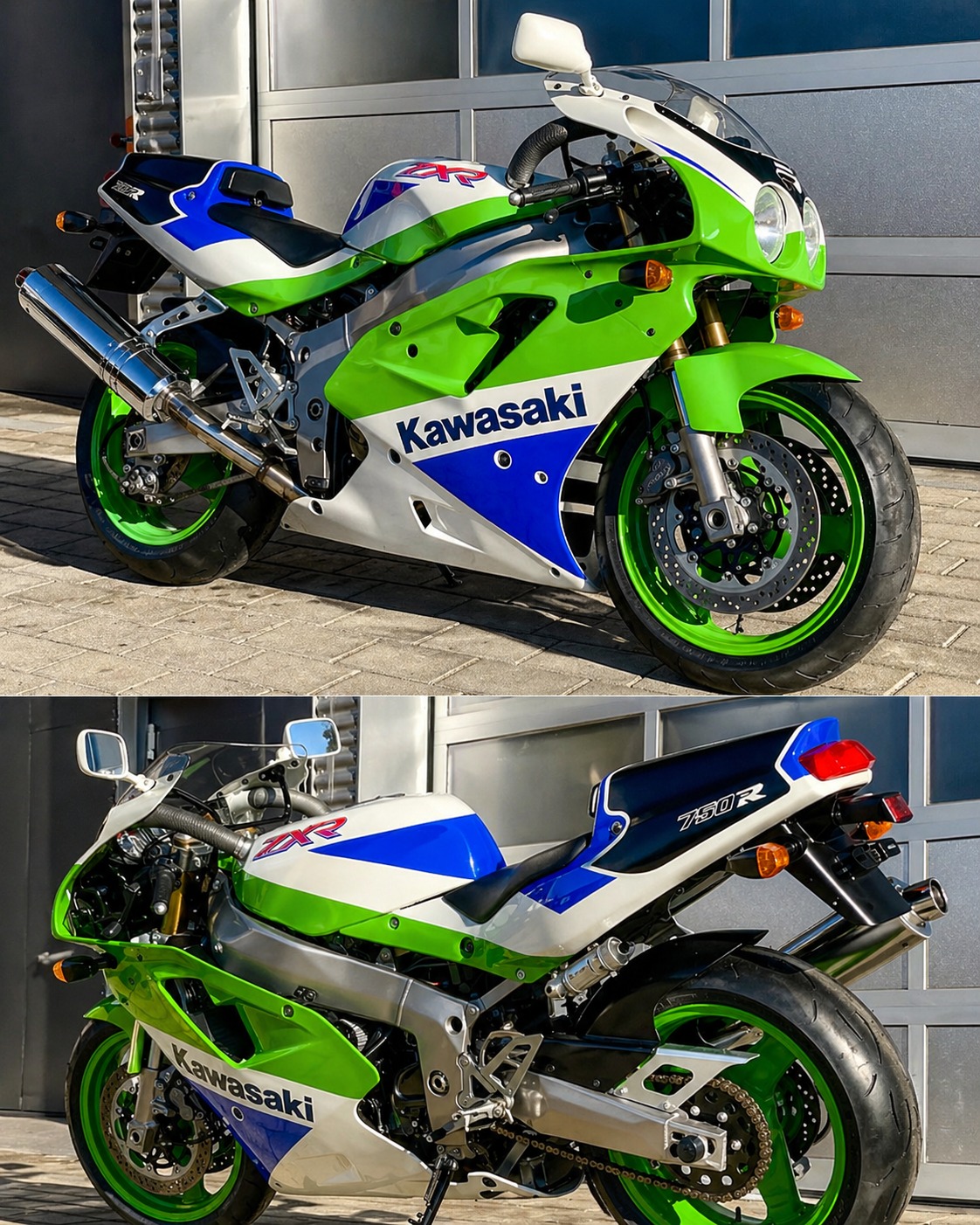 青緑ジャイアント　高レート Check out this stunning 1995 Kawasaki ZXR 750 L3 in eye-catching