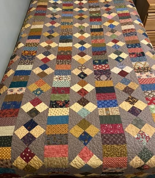 Quilt - I used all the scraps I had saved and managed to make this ...
