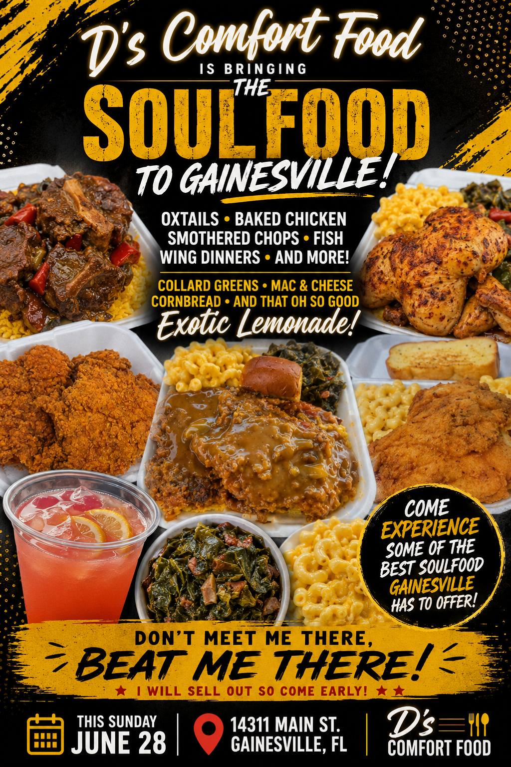 🚨 GAINESVILLE / ALACHUA… Y'ALL BEEN ASKING FOR THE SOUL FOOD, SO