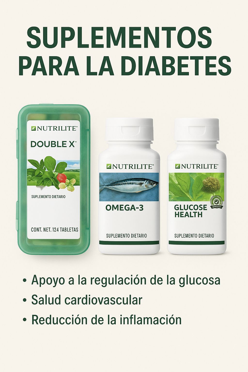 Diabion Suplemento nutricional para diabéticos, antioxidantes y Minerales