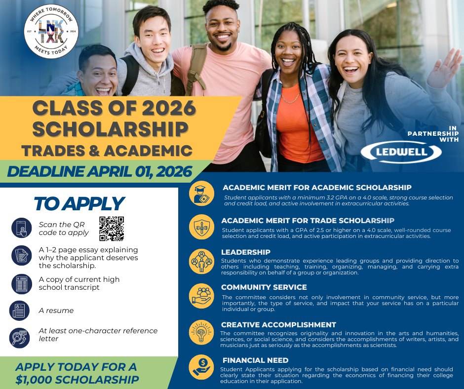LNK - 🎓 Class of 2026 Scholarship – Applications Are OPEN! 🎓 LNKTXK is ...